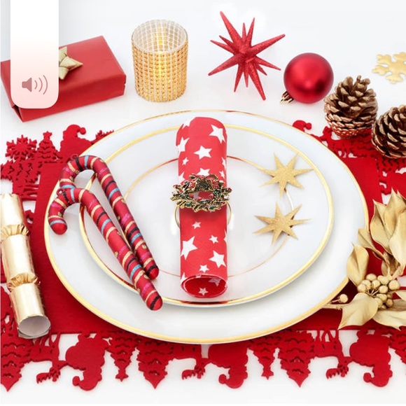 NWOT Christmas Wreath Napkin Rings - Picture 5 of 8